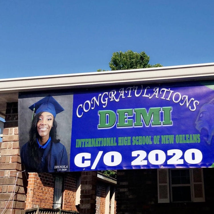 Blue Graduation Banner